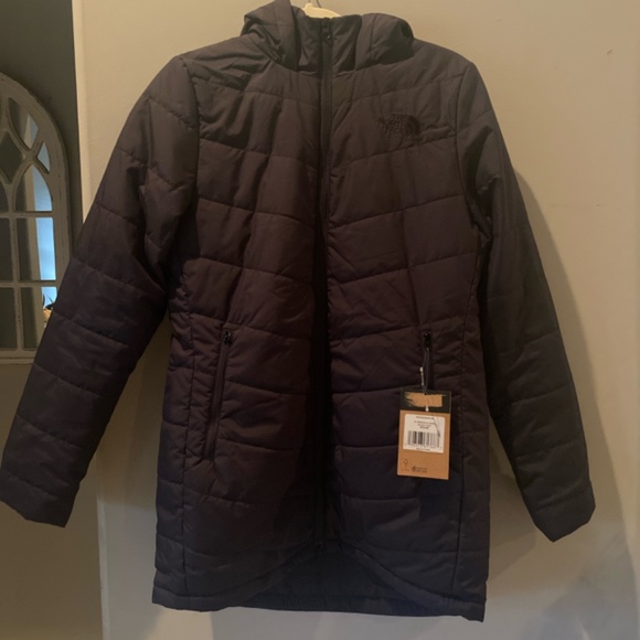 TNF THE NORTH FACE Tamburello Hooded Parka Women’s Large Asphalt Grey - Picture 5 of 5